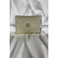 Leaf Accessory Simli Lame Kadın Cüzdanı Çıtçıtlı Kapaklı, Bozuk Para Gözlü, Kartlık Bölmeli