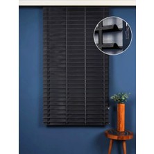 YS Perde Tasarım Picasso Shadow Silüet Kumaş Jaluzi Store Perde, Alüminyum Kasalı Yüksek Kaliteli - Siyah W13/PICASSO