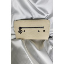 Leaf Accessory Kemik Kadın Cüzdanı Çıtçıtlı Kapaklı, Içten Fermuarlı, Kartlık Bölmeli