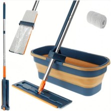 Katlanabilir Temizlik Mopu ve Tekerlekli Kova Seti