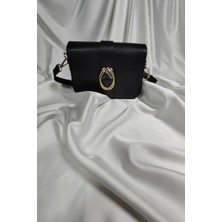 Belirtilmemiş Kadın Çantası, Fermuaralı, Elde ve Omuz Askılı, Siyah