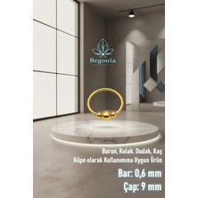 Begonia Accessories 925 Ayar Gümüş Altın Kaplama 3 Top Halka Hızma Küpe – Alerji Yapmaz, Unisex, Fake Deliksiz Kullanıma Uygun, Zarif & Şık Tasarım, Günlük ve Özel Gün Kombinleri