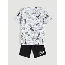 Lc Waikiki Yeni Sezon Bisiklet Yaka Erkek Çocuk Şortlu Pijama Takımı