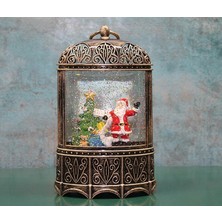 Uslucan Alışveriş Yılbaşı Temalı Işıklı Müzikli Kar Küresi Model 4