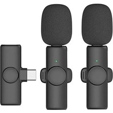 Eco Port Kablosuz Yaka Mikrofonu Typ-C 2’li Mini Mikrofon