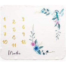 SHC4200 Bahar Çiçekleri Yeni Doğan Bebek Hediyesi Fotoğraf Battaniyesi