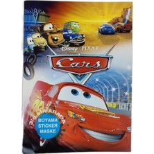 Gül Kırtasiye Arabalar 3'ü Bir Arada Aktivite Kitabı Boyama Kitabı + Maske + Sticker