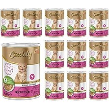 SHC4200 Cuddy Yavru Kedi Tavuklu ve Jöleli Konserve Mama 400 gr x 12 Adet