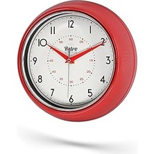 SHC4200 New-Max Serisi Tasarım Metal Kadranlı Bombeli Cam Özellikli 25 cm Ev ve Ofis Saati Kı