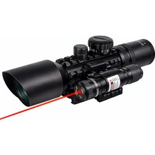 Bosile M9 LS3-10X42E Lazerli Taktik Nişangah Dürbünü - Kırmızı/yeşil Işıklı Mil-Dot (11MM ve 22MM Ray Uyumlu)