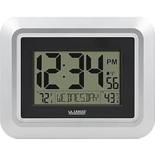 SHC4200 La Crosse Technology 513-1918S-INT Dijital Duvar Saati, Sıcaklık, Gümüş