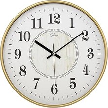 SHC4200 Galaxy D-218-A-2 Eskitme Kadran 30 cm Sessiz Akar Duvar Saati Gold