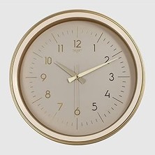 SHC4200 Galaxy Serisi Klasik Tasarım Sessiz Mekanizma Latin Rakamlı 35 cm Duvar Saati Açık Gold