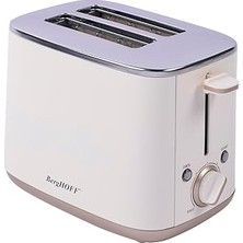 SHC4200 Berghoff Gem Pearl 2 Dilim Ekmek Kızartma Makinesi – 1000 W, Paslanmaz Çelik | Vanilya Krem