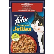 SHC4200 Felix Sensation Sığır &amp; Domatesli Kedi Yaş Maması (26 x 85 Gr)