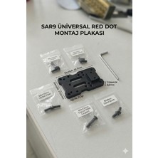 Bosile Sarsılmaz Sar9 Üniversal Red Dot Montaj Plakası (Optik Adaptörü) - Karbon Çelik Tam Set