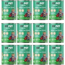 SHC4200 Bypet Yetişkin Kediler Için Kuzu Etli Konserve Yaş Mama 415 gr x 12 Adet