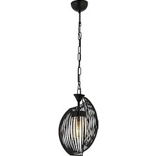 SHC4200 Avonni AV-60397-1BSY Siyah Boyalı Avize E27 Metal Cam 20CM