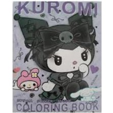Kuromi 4 Adet Boyama Kitabı (Boyama , Sticker , Arka Kapak Maske)