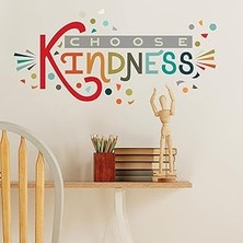 SHC4200 Roommates RMK5329GM Rainbow Choose Kindness Giant Peel And Stick Duvar Çıkartmaları, Kırmızı, Turun