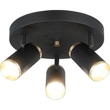 SHC4200 Lucea Vıtale 3 Lu Siyah-Antık Lak Plafonyer 3XGU10