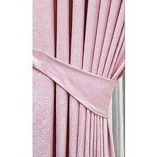 SHC4200 Ev Depo Pudra Düz Renk Pilesiz Fon Perde Ekstraforlu Düz Dikim Tek Kanat TAÇSFTPUDRA004,