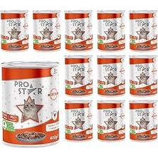 SHC4200 Prostar Yetişkin Kedi Tavuklu ve Jöleli Konserve Mama 400 gr x 12 Adet