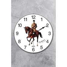 SHC4200 Emores Atatürk Duvar Saati Akar Saniye Sessiz Mekanizma 36 cm