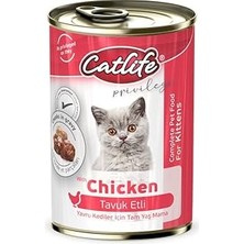 SHC4200 Catlife CLF12 Yaş Kedi Maması, Tavuklu, Konserve, Yavru Kedi, (12 x 400 Gr)