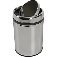 SHC4200 Serisi Pratik Döner Kapaklı 20 Litre Mutfak/banyo Kovası Paslanmaz Krom, 20L