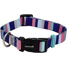 SHC4200 Beeztees Köpek Boyun Tasması, Renkli Kalın Çizgiler, 48-70CM, 25MM