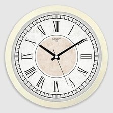 SHC4200 Galaxy Serisi Roma Rakamlı Kadranlı Duvar Saati 35 cm Bej