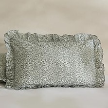 SHC4200 Flow Fırfırlı 2'li Yastık Kılıfı Yeşil