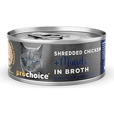 SHC4200 Prochoice Deluxe Shredded, Tahılsız, Hipoalerjenik, Tiftiklenmiş Tavuk Eti ve Midyeli Yaş Kedi Mama