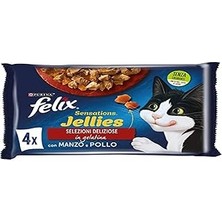 SHC4200 Felix Sensations Sığır Etli ve Tavuklu 85 Gram, 48 Adet
