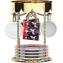 SHC4200 4'lü Kahve Fincanı ve Tabağı Seti "carousel"