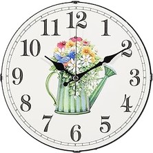 SHC4200 Emores 25 cm Dekoratif Plastik Cam Bombeli Mutfak Duvar Saati