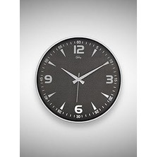 SHC4200 Galaxy 717-G-2 Serisi Klasik Rakamlı Metal Görünümlü Sessiz Akar Duvar Saati 40 cm