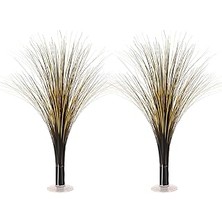 SHC4200 Beistle Yıllar Dekorasyonları Için 2 Parça Plastik Metalik Siyah ve Altın Sprey Orta Parçalar, Ödül