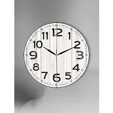 SHC4200 Galaxy Exclucive Bombeli Cam Serisi Mermer Desenli Sessiz Akar Duvar Saati 30 cm