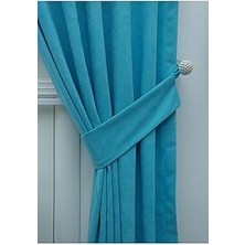 SHC4200 Ev Depo Turkuaz Düz Renk Fon Perde Pilesiz Düz Dikim Ekstrafor Büzgü Tek Kanat Tacptkfonperde0