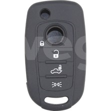 Wegna Storozal Kontak Anahtar Kumanda Koruyucu Kilif Silikon Fiat Egea Cronos 500X Siyah