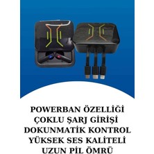 Wireless Şarjlı Akıllı Saat ve Dijital Göstergeli Kablosuz Bluetooth Kulaklık Nabız Ölçer