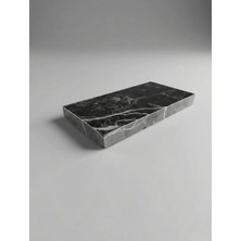 Faralya Home Doğal Siyah Mermer 20X10 cm Sunumluk ,sıvı Sabunluk Altlığı ,yağlık Altlığı ,mini Kesim Panosu