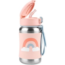 NW NessiWorld Zoo Pipetli Paslanmaz Çelik Suluk 350 ml Gökkuşağı