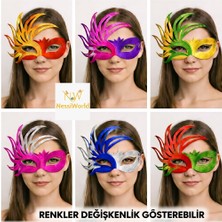 NW NessiWorld 6’lı Çift Renkli Venedik Karton Parti Maskesi Seti
