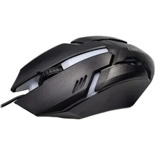 Uslucan Alışveriş USB Kablolu Işıklı 3D Optik Mouse