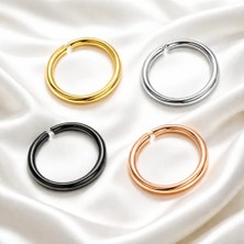 Begonia Accessories 925 Ayar Gümüş, Silver,gold,black,rose 4 Adet Halka Hızma Set