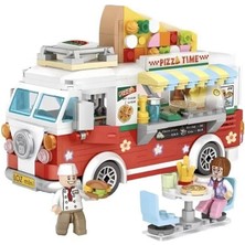 Vagon LZ1739 Loz  Pizza Arabası Block Oyuncak 493 Parça