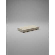 Faralya Home Doğal Traverten Kalın Mermer 20X10 cm Sunumluk Yağlık Altlık, Sıvı Sabunluk Altlığı Naturel Model